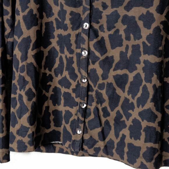 Chico’s Women’s Cardigan Long Sleeve Bold Print Animal Mobwife Statement Sz 0 - Picture 3 of 6